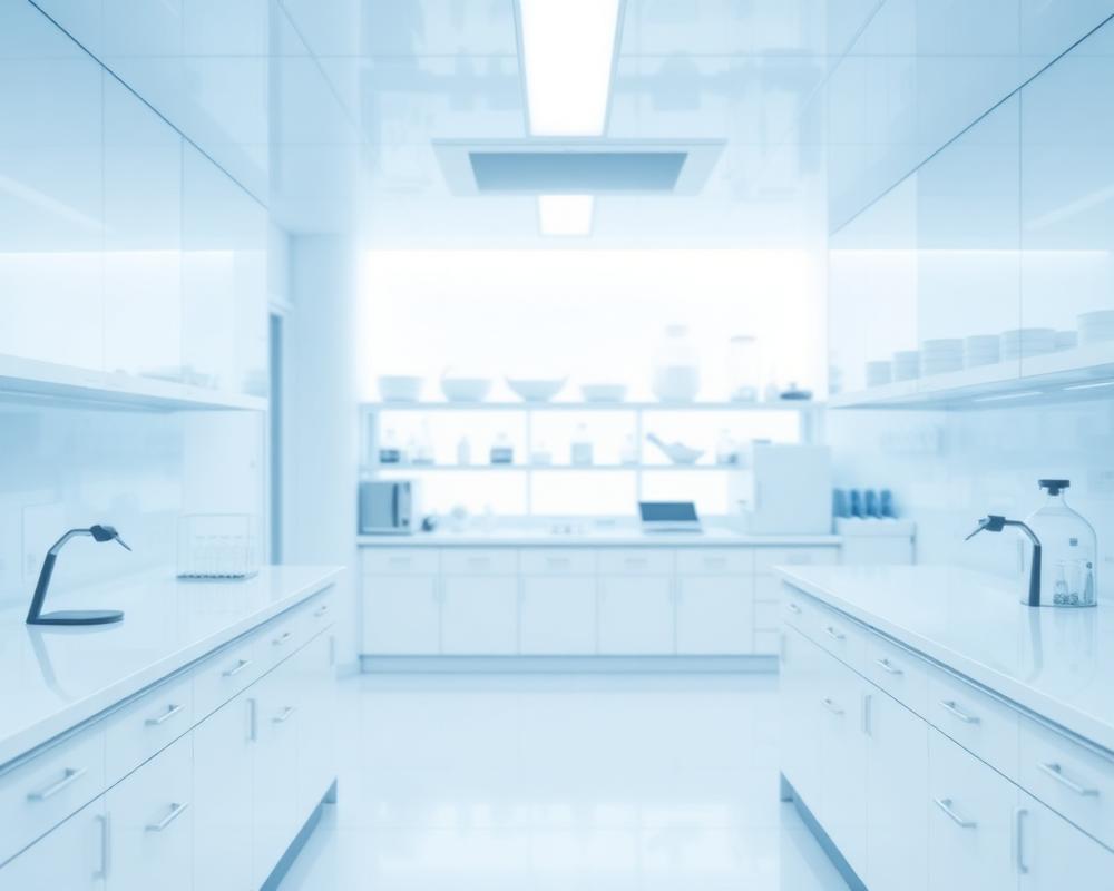 Bright modern pharmaceutical laboratory interior